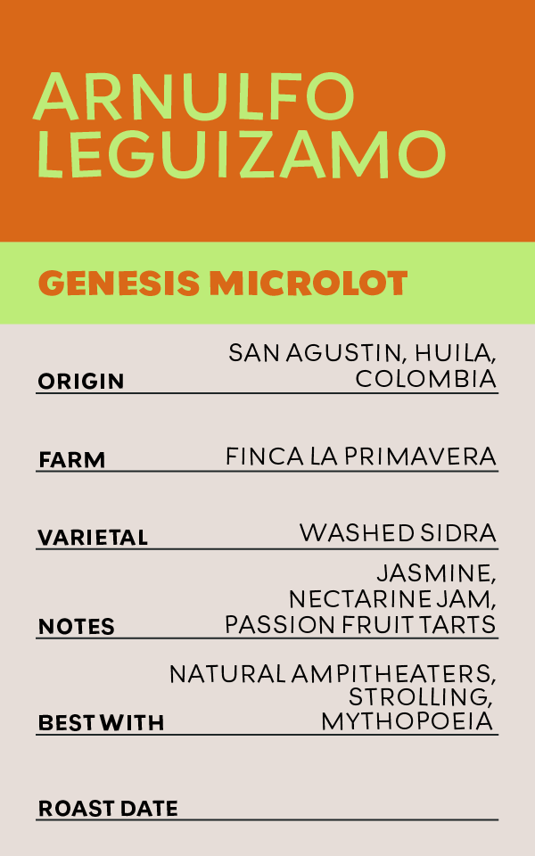 Arnulfo Leguizamo - Colombia - Washed Sidra