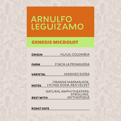 Arnulfo Leguizamo - Genesis Microlot