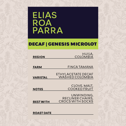 DECAF - Elias Roa Parra - Genesis Microlot