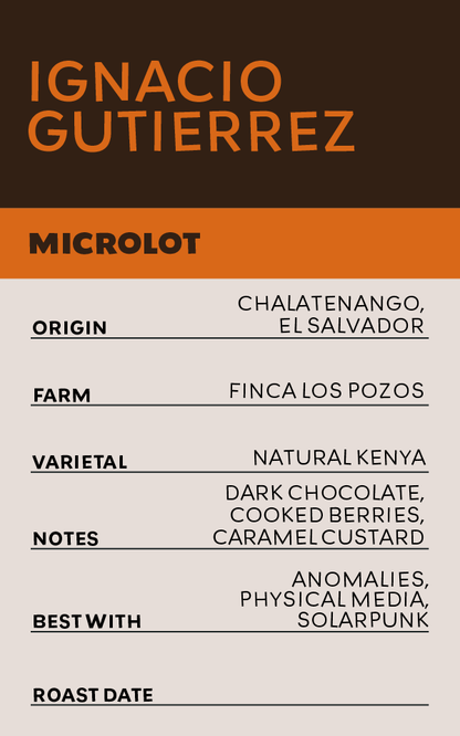 Ignacio Gutierrez - El Salvador - Microlot